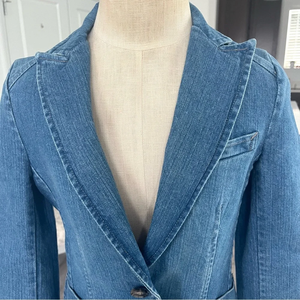 Theory Denim Blazer Jacket - Picture 3 of 13